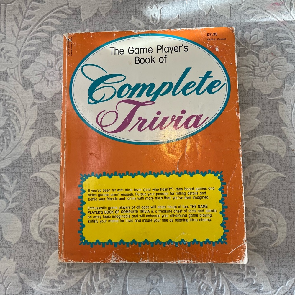 Vintage The Game Player’s Book of Complete Trivia